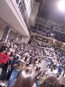 Student section in the Blue/White out vs. Temple