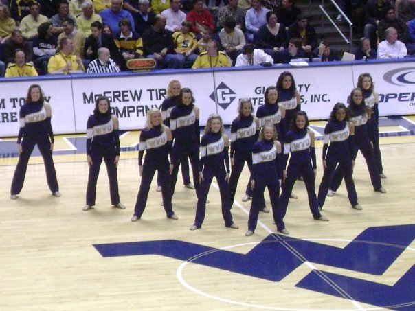 West Virginia Dance team with some halftime entertainment