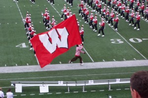 Bucky Badger leads the charge