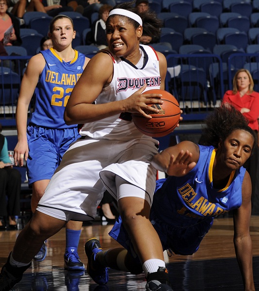 Wumi Agunbiade (Courtesy of Duquesne Athletics)