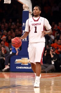 Senior guard Khalif Wyatt, the reigning Atlantic 10 Conference and National Player of the Week, leads head coach Fran Dunphy's squad in scoring (16.2 ppg.) and assists (3.9 apg.). Wyatt scored a career-high 33 points in the upset of the Orange, and made 15 of 15 free throws to propel the team to victory. (Photo by Debby Wong-USA TODAY Sports)