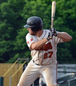 Andrew Gronski collected four hits and four RBI in Geneva's doubleheader sweep. (Photo by Dan Hickling @DanHickling)