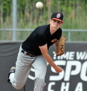 Alec Romanowski allowed two runs on three hits for his second win of the season. (Photo by Dan Hickling @DanHickling)