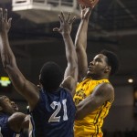 Reddic (15) shoots a jump hook over ODU Monarchs forward D. Taylor (21) during the first half at Stuart C. Siegel Center. (Photo by Peter Casey-USA TODAY Sports)