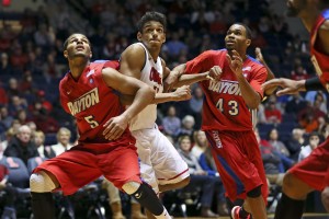 Oliver (5) gets position underneath in Dayton's recent victory over Ole Miss. (Photo: Spruce Derden-USA TODAY Sports)