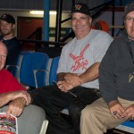 (l-r) Former NYCBL Commissioner H. David Chamberlain with Geneva Red Wings and Twins owner Dave Herbst and Executive General Manager John Oughterson. (Photo by Sue Kane)