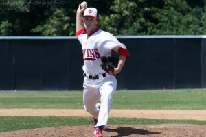 Dave Anderson allowed just two hits over seven shutout innings in game one of the NYCBL Western Divisional Series. (Photo by Sue Kane @skane51)