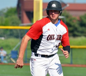 Mike Fahrman drilled two home runs as Olean swept Wellsville. (Photo by Dan Hickling @DanHickling)