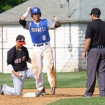 Jimmy Latona is safe at second with a leadoff double in the fifth. (Photo by Brian Horey a/k/a BRIANthePHOTOguy).