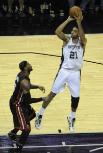 Sam Adams is a foul-line-extended jumper off the window…to the tune of five rings. (Photo by Brendan Maloney-USA TODAY Sports)