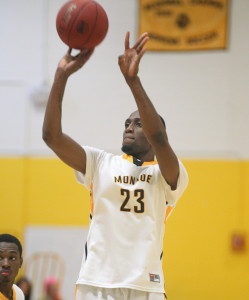 Jayquan Ashley recorded his first career double-double. (Photo courtesy of Monroe CC Athletics)