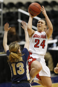 Andrea Hoover (24) leads the UD Flyers. (Photo by Geoff Burke-USA TODAY Sports)