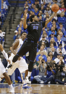 Justin Moss averages a double-double for the UB Bulls (Photo by Mark Zerof-USA TODAY Sports)