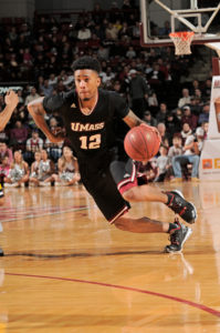 Davis is averaging 15.5 points and 3.16 assists during the recent UMass win streak. (Photo by Thom Kendall/UMass Athletics)