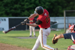 The Geneva Red Wings moved within a half game of first with a sweep of the Salt Cats. (Photo by SUE KANE @skane51)