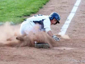 Caleb Lang drove in a run and scored the other in Niagara's 2-1 victory over Rochester. (Photo by DAN HICKLING)