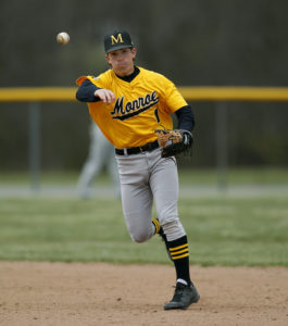 Danny Mendick was a second team All-Region III selection his sophomore year after hitting .364 and carrying a .981 fielding percentage. (Photo courtesy of Monroe CC Athletics)