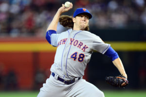 Jacob deGrom has a better season batting average than those hitting against him in the last month. (Photo: Joe Camporeale-USA TODAY Sports)
