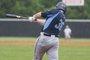 Caleb Lang led the NYCBL in doubles and triples. He tied for the league-high mark in RBI. (Photo by SUE KANE @skane51)