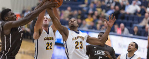Jamal Reynolds (23) is second in the nation with 5.14 offensive rebounds per game. (Photo by Tom Wolf Imaging/Courtesy of Canisius Athletics)
