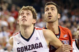 Kyle Wiltjer (33) and Gonzaga will face their fourth Pac-12 opponent of the year when they take on UCLA this weekend. (Photo: James Snook-USA TODAY Sports)