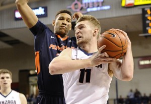 Reigning WCC Player of the Week, Domantas Sabonis, tallied 23 points in the win. (Photo: James Snook-USA TODAY Sports)