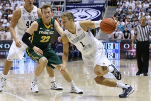 Chase Fischer (1) led BYU with 25 points. (Photo: Chris Nicoll-USA TODAY Sports)