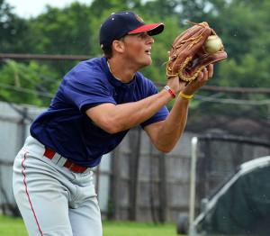 Caruso, a 2013 NYCBL All Star and first-team All-League selection, hit .350 in 34 regular season appearances. The Liverpool, New York native led the NYCBL with 34 walks and an On-Base Percentage of .524. (Photo by DAN HICKLING)