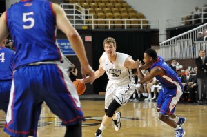 Junior Tim Kempton led Lehigh with 16 points and a career-high tying 15 rebounds for his fourth double-double in the last five games. (Photo: Justin Lafleur/Lehigh Athletics)