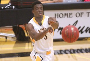 Darwin Trotman scored 13 and grabbed eight rebounds. (Courtesy: Monroe CC Athletics)