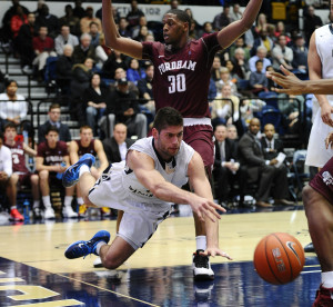 Ryan Rhoomes (30) leads Fordham scoring 14.3 points and grabbing 8.6 rebounds a game. (Photo: Brad Mills-USA TODAY Sports)