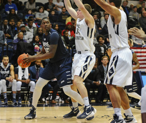 Quadir Welton (35) Welton averaged 19.0 points and 11.0 rebounds per game to help Saint Peter’s to a pair of wins to secure an opening round bye and the fourth seed in the upcoming MAAC Tournament. (Photo: Brad Mills-USA TODAY Sports)