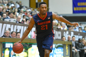 Dyshawn Pierre (21) notched a double-double in Dayton's win over Richmond. (Photo: Rich Barnes-USA TODAY Sports)