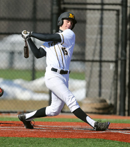 Matt Brooks collected five hits including three triples on the afternoon. (Photo courtesy of Monroe CC Athletics)