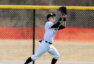 Luke Brust connected on his third home run of the season in game two. (Photo courtesy of Monroe CC Athletics)