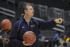  La Salle Explorers head coach Dr. John Giannini instructs during practice the day before the semifinals of the West regional of the 2013 NCAA tournament at the Staples Center. (Photo: Jayne Kamin-Oncea-USA TODAY Sports)