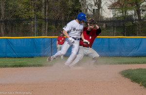 Shane Marshall (1) finished the day with three hits and three RBI. (Photo: SUE KANE)