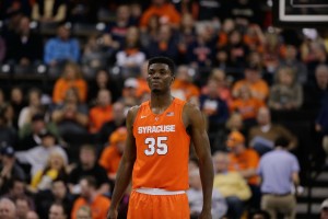 Obokoh played in 24 games over his two seasons with the Orange and averaged 0.9 points and 1.7 rebounds. He recorded nine blocked shots. (Photo: Jeremy Brevard-USA TODAY Sports)