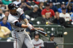Byron Buxton led the league with eight runs scored, seven extra-base hits, 23 total bases, a 1.045 slugging percentage and a 1.564 OPS in six games during the period. . (Photo: Benny Sieu-USA TODAY Sports)