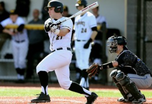 Johnny Ricotta finished 2-for-3 including a solo home run and two walks. (Photo courtesy of Monroe CC Athletics)
