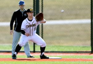 Johnny Ricotta connected on a solo shot to lead the second inning. (Photo courtesy of Monroe CC Athletics)