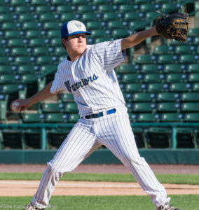 Nick Lawlor hurled a complete game as Webster-Schroeder defeated Ketcham (I), 7-4 in NYS Class AA semi-final game. (Photo: SUE KANE)