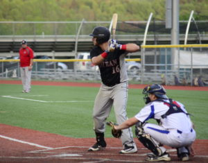 David Yanni (St. Bonaventure) at the plate for the Olean Oilers