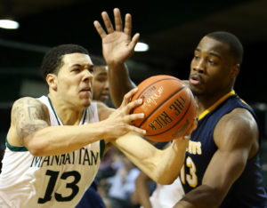 A three-time team captain, Manhertz (right) ranks fourth in school history with 789 career rebounds and he is just one of three players since 1951 to lead the Blue and Gold in rebounding in three consecutive seasons. (Photo: Debby Wong-USA TODAY Sports)