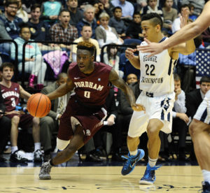 Bishop Kearney's Antwoine Anderson (0) scored 8.3 ppg for Fordham last season. (Photo: Brad Mills-USA TODAY Sports)