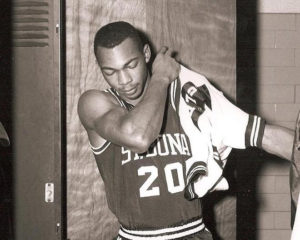 Over his college career, which spanned three varsity seasons, Stith scored 1,112 points and grabbed 620 rebounds. (Photo courtesy of St. Bonaventure Athletics)