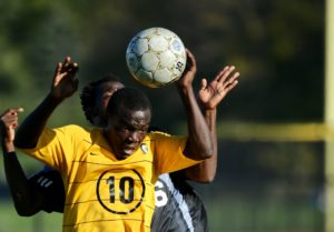 Vasbert Harry (10) scored four goals to lead the Tribunes. (Photo courtesy of Monroe Community College Athletics)