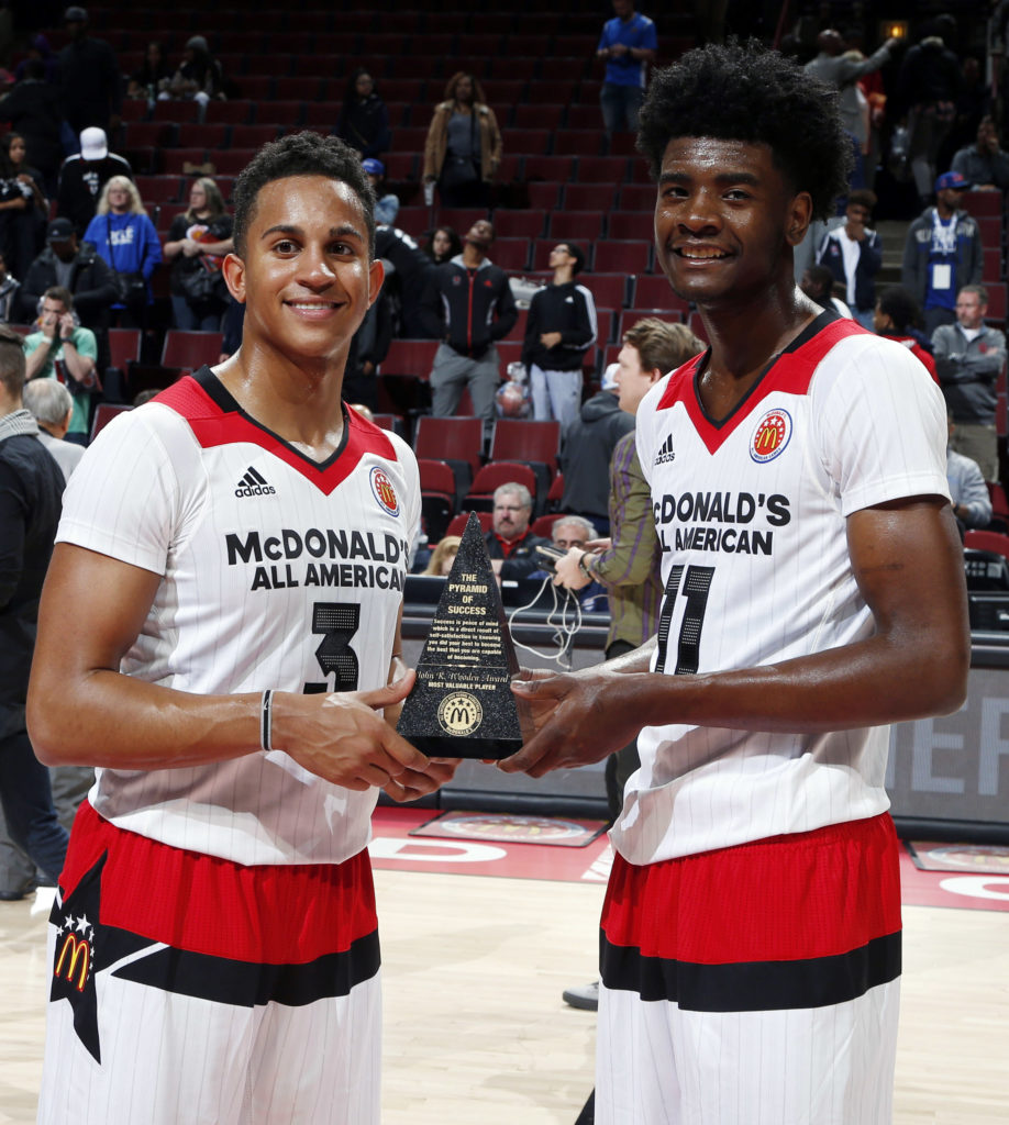 Josh Jackson (11) is the most important incoming freshman in the conference by a mile, because if the McDonald's All-American lives up to his potential, the Jayhawks will roll in the Big 12. (Photo: Brian Spurlock-USA TODAY Sports)