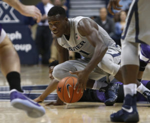 Malcolm Bernard (11) grabs a loose ball during the first half against the Northern Iowa Panthers at the Cintas Center. Xavier won 64-42. (Photo: Frank Victores-USA TODAY Sports)
