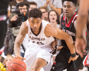 Jaylen Adams scored 23. (Photo courtesy of St. Bonaventure athletics)